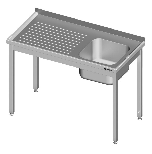 Edelstahl Spültisch mit 2 Becken mittig 120 x 70 cm Edelstahl Spültisch mit 2 Becken mittig 120 x 70 cm
